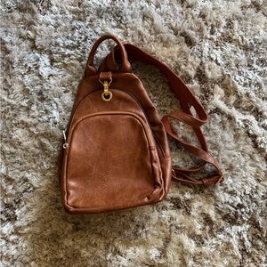 Brown Leather Backpack